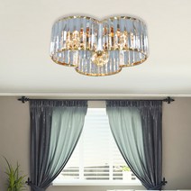 LED 직부등 크리스탈 바로크 3등 골드 블랙 거실등 홈카페 매장조명