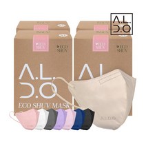 브랜드없음 [알도]에코슈브 새부리형 컬러 마스크(특대형) 25매입 4개(총 100매), 베이비핑크