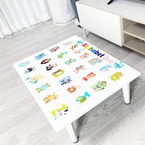 로아공방 알파벳 접이식 액자 테이블, S+손잡이걸이, 사각철사다리 화이트