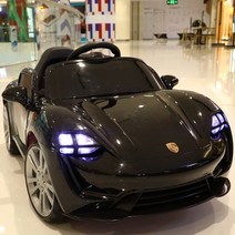 어린이 전동자동차 포르쉐 키즈 전동카 리모콘 아동카, 6V/2륜구동, 블랙