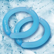 콜드타임 아이스 넥밴드 넥쿨링 넥쿨러, 블루+블루