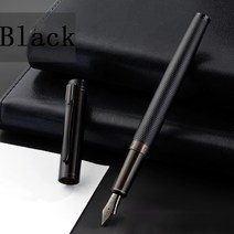 만년필파우치 메탈 블랙 포레스트 만년필 클래식 디자인 엑스트라 파인 0.38 펜촉 나무 텍스처 펜 홀더, 01 black 1, 01 0.38mm