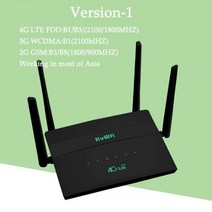 KuWFi 4G Wifi 라우터 300Mbps 무선 SIM 라우터 카드 슬롯 모뎀 지원 32 사용자 리피터 4 안테나 VPN 설정, CHINA_White | Version-1