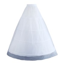 여성 4 후프 더블 레이어 A- 라인 웨딩 볼 가운 페티코트 언더 스커트 크리 놀리