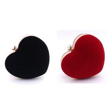 도시락2Pcs Heart Shaped Diamonds Women Evening Bags Chain Shoulder Day Clutches For Wedding(Red &amp, 01 YELLOW