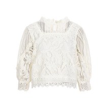 (정품)샤틴 [SATIN] 펀칭 레이스 블라우스 S222C281