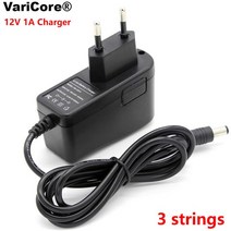 VariCore 12V 24V 36V 48V 3 시리즈 6 7 10 13 문자열 18650 리튬 배터리 충전기 12.6V 29.4V DC 5.5x2.1mm, [01] EU plug, [03] 25.2V 1A Charger