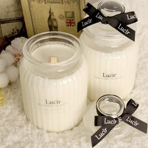루시아 소이캔들 주문제작 1000ml, 스모크리스심지2개, 화이트머스크