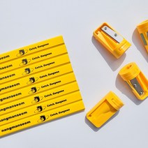 납작연필 3개 세트 목공연필 연필깎이 [낭만섬], 7개 1세트