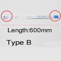 1PCS 600/800/1000/1200mm 플랫 플렉시블 케이블 FFC FPC LCD 와이어 1.0mm 피치 A B AWM 20624 80C 60V VW, 02 600mm B_01 4P