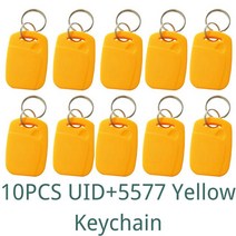 5/10PCS UID T5577 듀얼 칩 스마트 키 13.56Mhz NFC 재기록 마술 카드 125Khz RFID 변경 복제 IC ID 근접 토큰, [05] 10PCS-Yellow