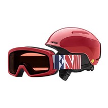 Smith Optics Glide Jr. MIPS 헬멧/갬블러 고글 콤보 - 아동용 블랙 S, Lava