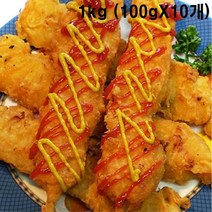 윤푸드)국내산 치킨 후라이드 닭꼬치 1kg 100gX10개, 후라이드꼬치1kg