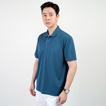 [파파브로] 남자 여름 베이직 기능성 쿨 반팔 카라 티셔츠 LM-KAH-NINE-청록