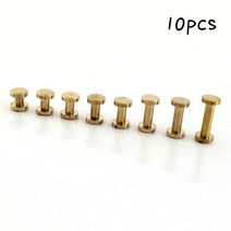 10pcs 솔리드 브래스 바인딩 시카고 나사 네일 스터드 리벳 사진 앨범 가죽 공예 벨트 지갑 패스너 10/8mm, 01 8x3