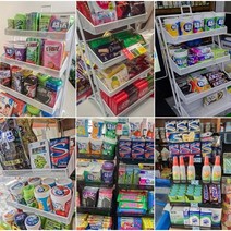 간식 편의점 진열대 미니 팬트리 수납 소형 4단 철제 선반, 화이트 컬러