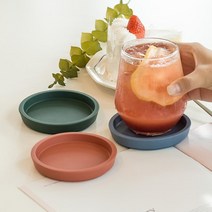 국산 실리콘 다용도 컵받침 티코스터 홀더 코스타, 크라운 헌터그린