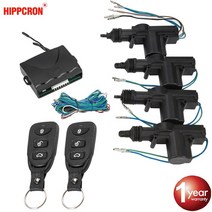Hippcron 자동차 잠금 도어 원격 제어 열쇠가없는 항목 시스템 키트 4 액츄에이터 범용 12V