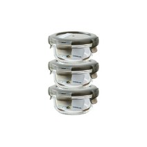 락앤락 유로 오븐글라스 원형 130ml_그레이_3개