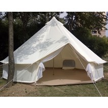 투명천막 몽골천막 천막 코스트코 이동식 조립식 그늘막 glamping Holiday 4season 방수 캔버스 패브릭 벨 텐트 for famliy 캠핑, 사이 4m