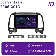 Srnubi 안드로이드 자동차 오디오 라디오 현대 산타페 2006 - 2010 2011 2012 2din GPS 무선 카플레이 멀티미디어 플레이어 DVD 스테레오, 1.K3