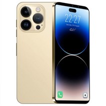 I14 프로 맥스 6.7 인치 스마트폰 풀 스크린 얼굴 ID 6800mAh 글로벌 버전 4G 5G 휴대폰, 05 Gold 12GB 512GB