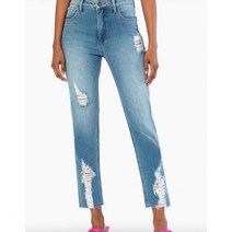 엘리자베스 하이라이즈 팹 Ab 스트레이트 크롭 청바지 인 스테이워시