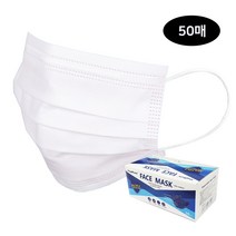 바니다드 두꺼운 멜트블로운 3중 필터 일회용 마스크 50매, 1개, 50개