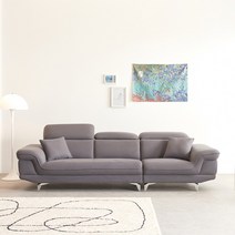 서광퍼니처 에이든 아쿠아텍스 패브릭 4인용 소파 sk, 에이든 4인_그레이(스툴없음)