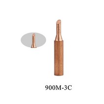 공구 용접 장치 순수 구리 인두 팁 900M-T 납땜 재작업 스테이션 헤드 BGA 브랜딩, [01] 1pc 900M-3C, 01 1pc 900M-3C