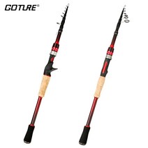 Goture카본 스피닝 캐스팅 텔레스코픽 낚싯대 21m 24m 27m 3m 빠른 액션 휴대용 초경량 폴, Casting 24m