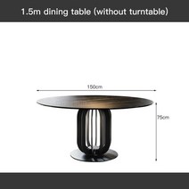 포밍테이블 포밍 테이블 회의 책상 고급 현대 가정 가구 대리석 웨딩 식탁 세트 턴 이탈리안 락 플레이트 거실용 원형, 1.5m 식탁
