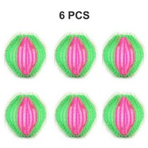 보풀제거기 애완동물털제거 애완 동물 헤어 리무버 세탁기에 대 한 6pcs 세탁 공 머리 포수 나일론 재사용, 02 green red
