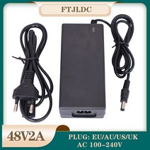 48V 2A 배터리 충전기 출력 54.6V 2A 충전기 입력 100-240V AC 리튬 이온 리튬 폴리 충전기 13S eries 48V 전기 자전거, 미국