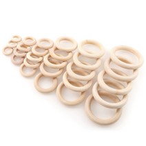 마크라메 재료 우드링 내추럴 나무링 나무 고리 DIY 자개 모빌 썬캐쳐 벽장식 월행잉 드림캐쳐, 4.5cm X 30개