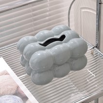 몽글티슈케이스 미드센츄리 홀로그램 미니 각티슈 건티슈 구름 휴지곽, 하늘색(3x3)