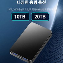 1/1+1 10TB/20TB 이동식 하드디스크 ssd외장하드, 20TB