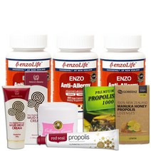 뉴질랜드 엔조라이프 안티 알러지 60베지캡슐 3팩 ENZOLIFE, 치약 + 콜라겐 크림