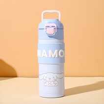 산리오 텀블러 마이멜로디 시나모롤 보온병 콜드컵 물통, 500ml, 블루시나모롤