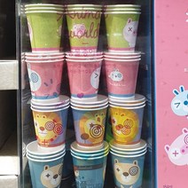 동물 캐릭터 종이컵 450개, Animal paper cup