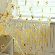 커튼 1쪽 섬세한 꽃 창 tulle 드레이프 디바이더 창 보일 거실 홈 봄 커텐 가리개