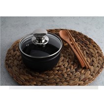 퀸센스 국산 더리치 블랙 세라믹 스텐 뚝배기14cm, 단일속성
