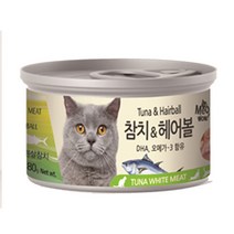 미우와우 [BOX24개입] 흰살참치 고양이캔 80g 헤어볼, 1box