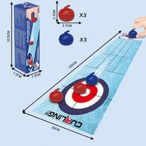 컬링 보드게임 접이식 미니 테이블 볼링 공 장난감 파티게임 가족 학교 여행 탁상 게임, Curling style