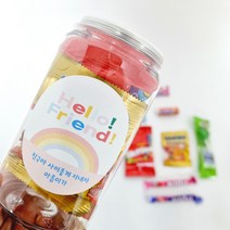 [풍성한선물] 페트캔 led 볼펜스피너 간식5종 구디백