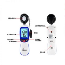 광도계 광도기 휘도 측정기 디지털 조도계 조명 테스터 라이트 미터 고정밀, With Bluetooth