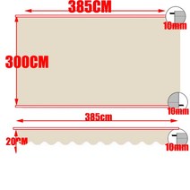 Tewango-맞춤형 야외 천막 방수 패브릭 스토어 커튼 발코니 캐노피 커버 UV 블록 자외선 차단 레인 타프, 07 3.85x3m