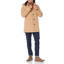 아마존에센셜 남성 울 혼방 고중량 자동차 코트 블랙 체크무늬 XS