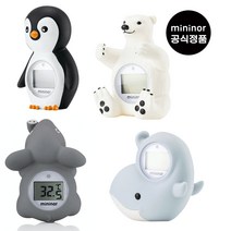 미니노어 유아 NEW 탕온계 (알림센서 애니멀 탕온도계), 펭귄
