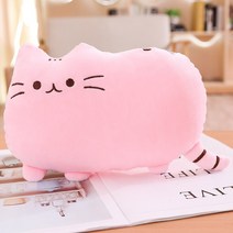 귀여운 고양이 봉제 베개 다채로운 쿠션 부드러운 뚱뚱한 인형 만화 동물 선물, 25cm, CHINA, 07 분홍색